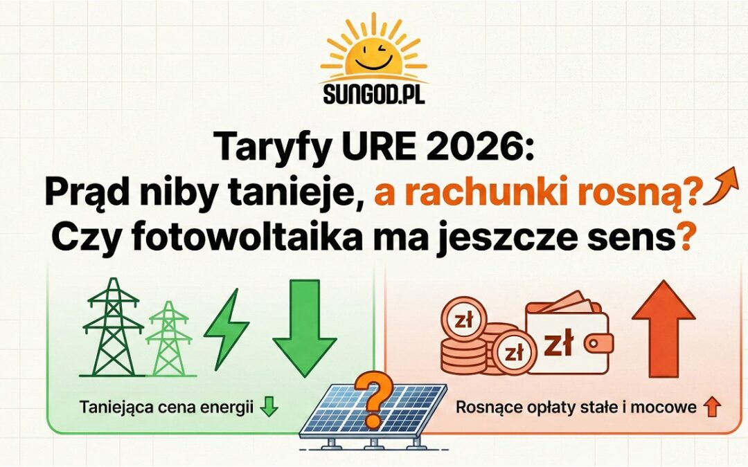 Taryfy URE 2026: Prąd niby tanieje, a rachunki rosną? Czy fotowoltaika ma jeszcze sens?